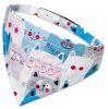 Touchdog 'Head-Popper' Fashion Designer Printed Velcro Dog Bandana