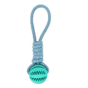 Pet Tooth Cleaning Bite Resistant Toy Ball for Pet Dogs Puppy (Color: Blue, Type: Pet Supplies)